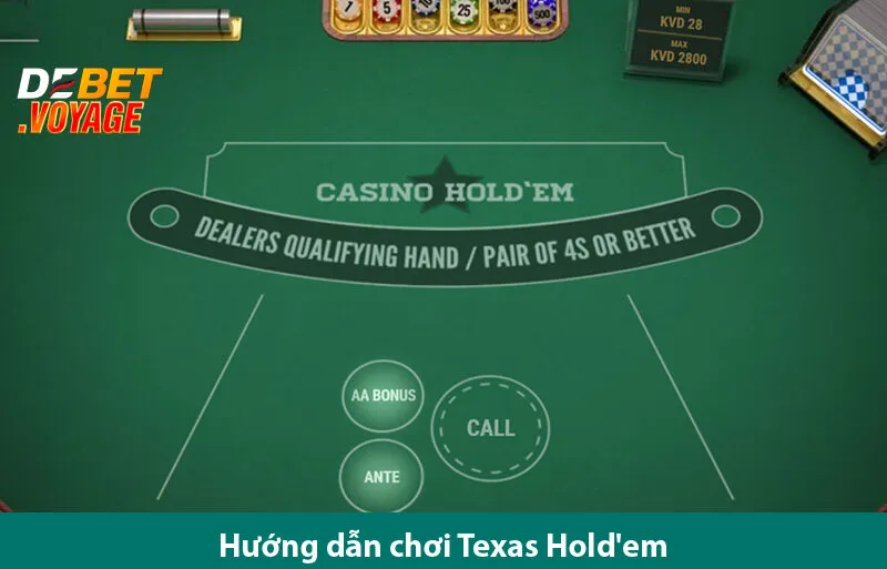 Poker Texas Hold'em – Trò chơi hàng đầu dành cho cược thủ chuyên nghiệp tại Debet