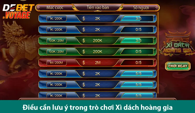 Xì Dách Hoàng Gia Debet - Trò Chơi Độc Đáo Dành Cho Người Yêu Thích Chiến Thuật