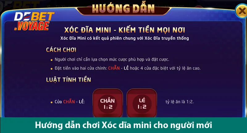 Xóc dĩa mini - Kinh nghiệm chơi thắng dễ bất ngờ tại Debet